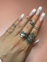 Load image into Gallery viewer, Jumbo Aquamarine &amp; Diamond Cocktail Ring
