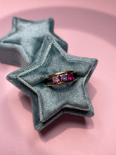 Load image into Gallery viewer, Bright Ombré Topaz Trio Band
