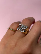 Load image into Gallery viewer, Chunky Vintage Diamond H Ring
