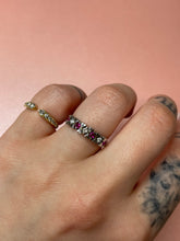 Load image into Gallery viewer, Double Heart Ruby &amp; Diamond Band
