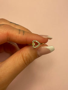 Sideways Diamond Heart Ring