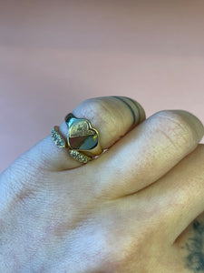 Wide Heart Signet Ring