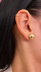 18K Gold Ball Pearl Studs