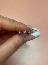 Load image into Gallery viewer, Double Heart Ruby &amp; Diamond Band
