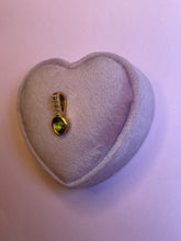 Load image into Gallery viewer, Peridot Cabochon Heart Diamond Pendant
