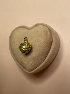 Diamond Cut Puffy Heart