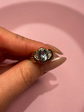 Load image into Gallery viewer, Aquamarine &amp; Diamond Evil Eye Chunky Dome Ring
