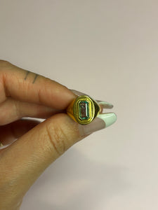 Chubby Emerald Signet Pinky Ring