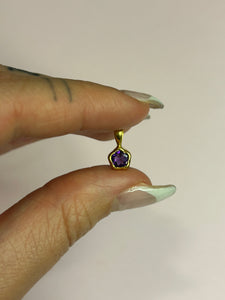 Amethyst Chubby Flower Mini Pendant