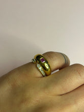 Load image into Gallery viewer, Chubby Domed Hot Pink Sapphire Pinky Ring
