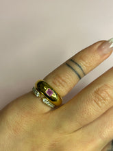 Load image into Gallery viewer, Chubby Domed Hot Pink Sapphire Pinky Ring
