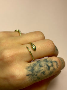 Emerald Eye Snake Ring