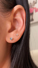 Load image into Gallery viewer, Aquamarine Heart Studs
