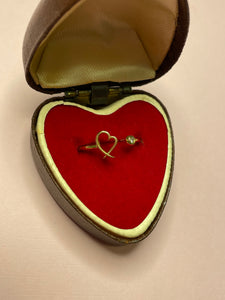 Open Heart Diamond Ring