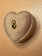 Load image into Gallery viewer, Chubby Emerald Mini Heart Pendant
