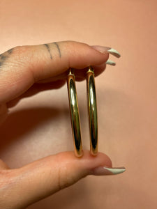 4mm Large Hoops