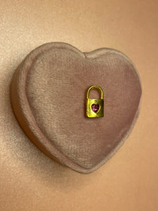 Pink Tourmaline Heart Mini Locket