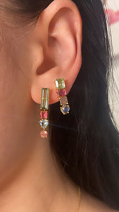 Tetris Gemstone Drop Studs