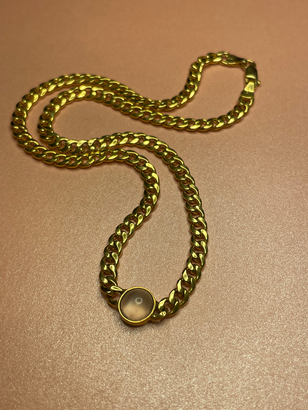 Moonstone Curb Chain