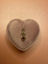 Load image into Gallery viewer, Triple Garnet Heart Pendant
