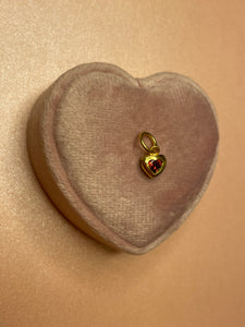 Chubby Garnet Heart Mini Pendant