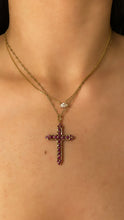 Load image into Gallery viewer, Ruby Madonna Cross Pendant
