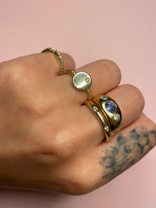 Diamond Bubble Signet Ring