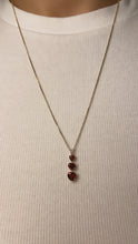 Load image into Gallery viewer, Triple Garnet Heart Pendant
