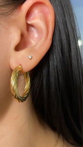 Medium Thick Twist Hoops