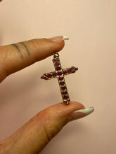 Load image into Gallery viewer, Ruby Madonna Cross Pendant
