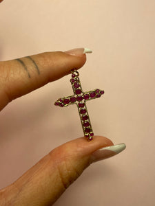 Ruby Madonna Cross Pendant