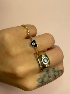 Evil Eye Heart Ring