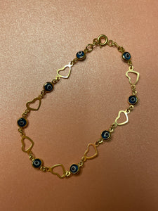 Evil Eye Heart Bracelet