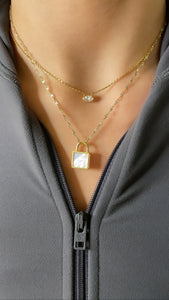 Mother of Pearl Lock Pendant