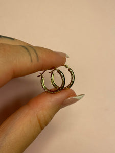 Etched Mini Hoops