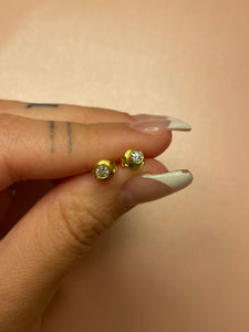 Bezel Diamond Studs