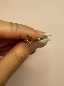 Open Heart Diamond Ring