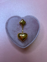 Load image into Gallery viewer, Puffy Flower Heart Dangle Pendant
