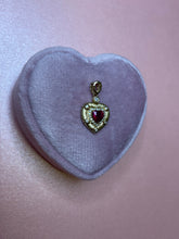 Load image into Gallery viewer, Ruby Diamond Heart Pendant
