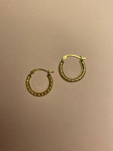 Etched Mini Hoops