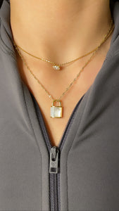 Mother of Pearl Lock Pendant