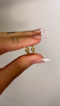 Load image into Gallery viewer, Diamond Mini Heart Huggies
