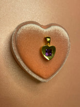 Load image into Gallery viewer, Chubby Amethyst Heart Pendant
