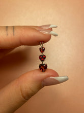 Load image into Gallery viewer, Triple Garnet Heart Pendant
