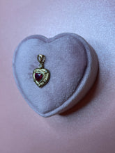 Load image into Gallery viewer, Ruby Diamond Heart Pendant
