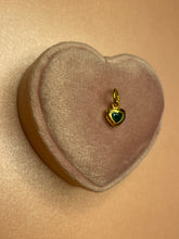 Load image into Gallery viewer, Chubby Emerald Mini Heart Pendant
