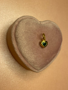 Chubby Emerald Mini Heart Pendant