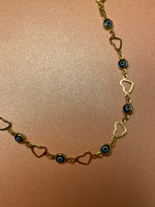 Evil Eye Heart Bracelet