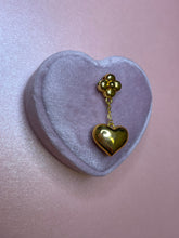 Load image into Gallery viewer, Puffy Flower Heart Dangle Pendant
