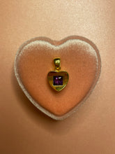 Load image into Gallery viewer, Chubby Amethyst Heart Pendant
